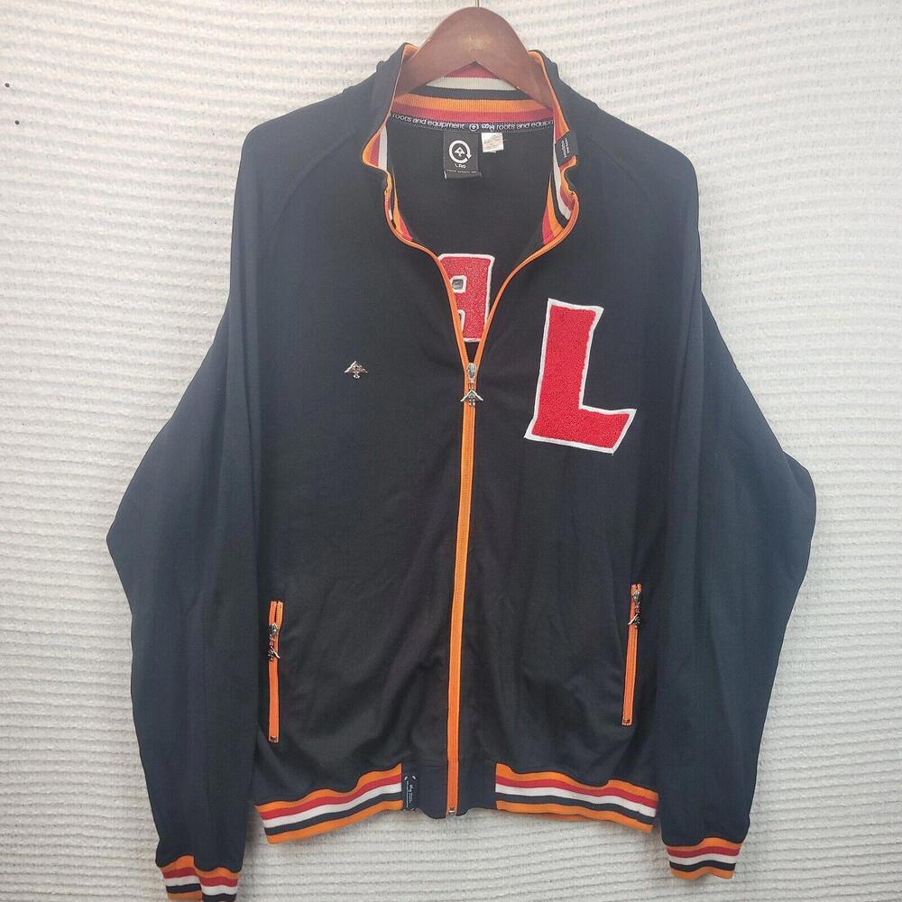 LRG Roots and Equipment Track Jacket Tiger Beast Out Embroidered Full Zip XL